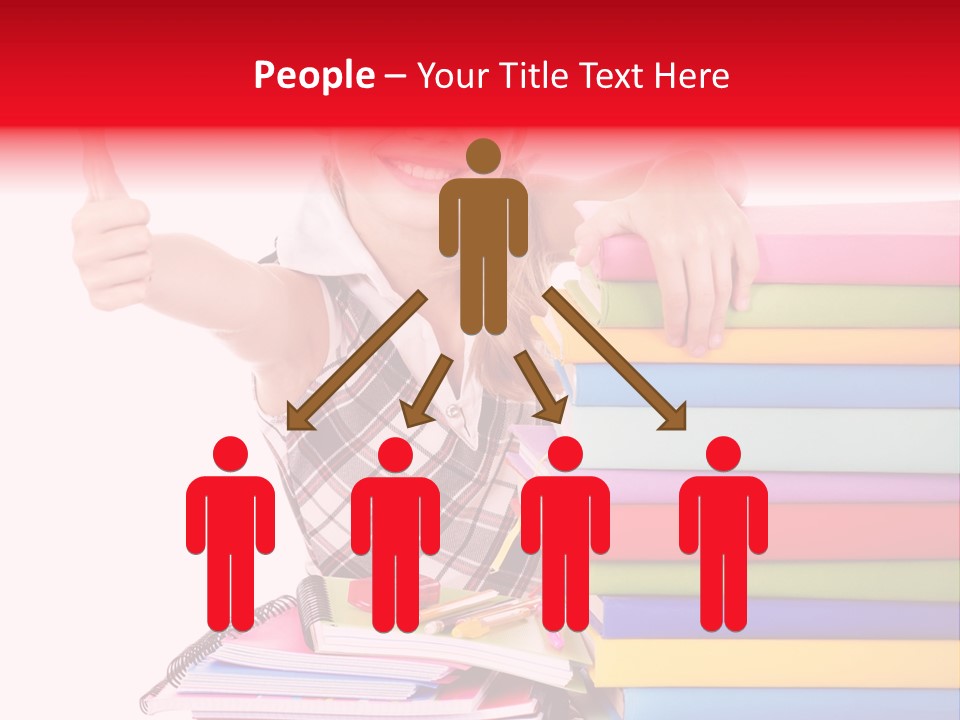 School Cute Schoolchild PowerPoint Template