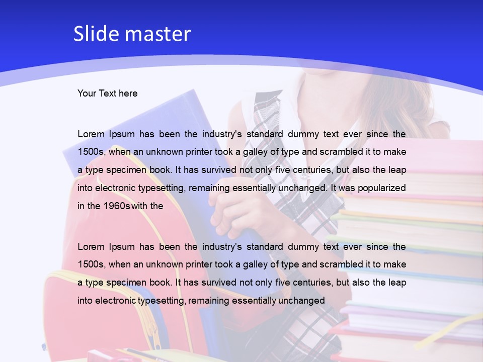 Smile Girl Colour PowerPoint Template