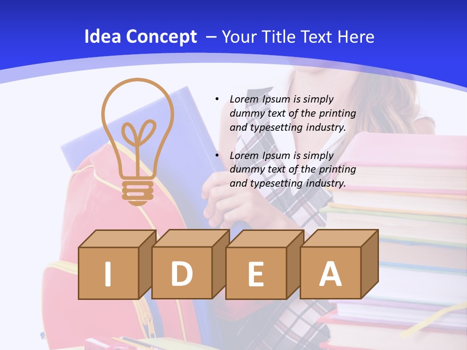 Smile Girl Colour PowerPoint Template