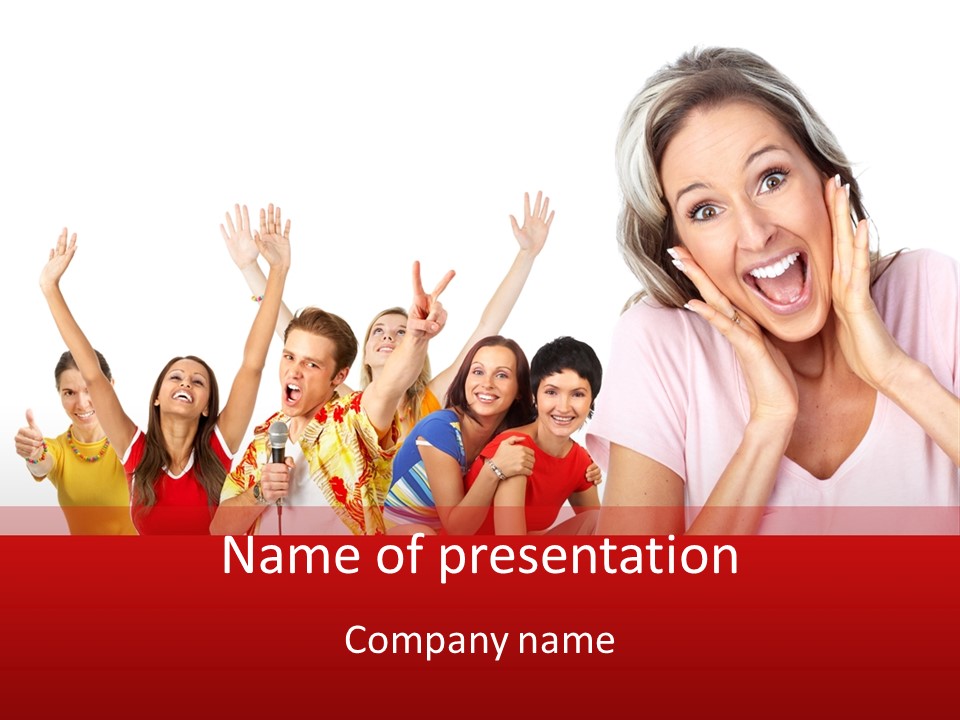 Lady Human Smiling PowerPoint Template