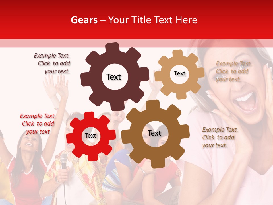 Lady Human Smiling PowerPoint Template