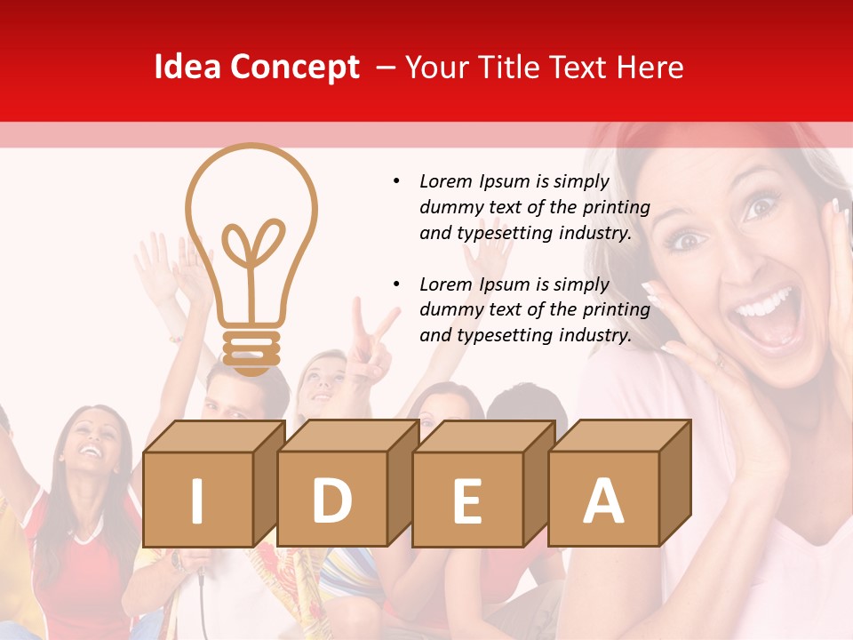 Lady Human Smiling PowerPoint Template