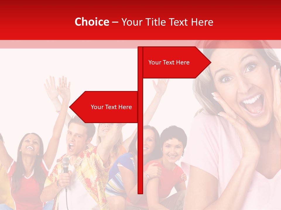 Lady Human Smiling PowerPoint Template