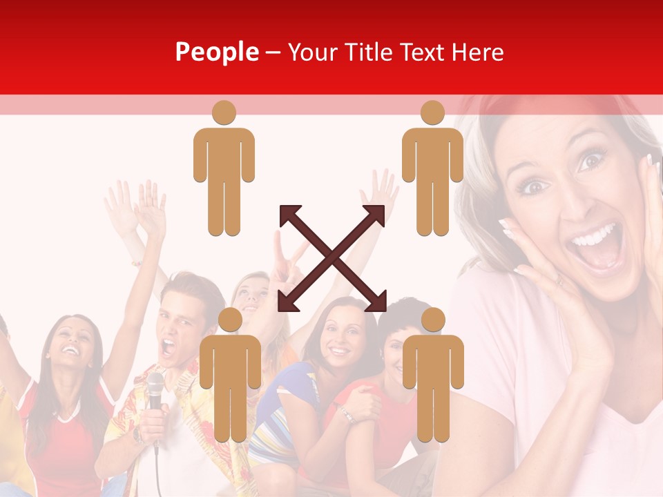 Lady Human Smiling PowerPoint Template