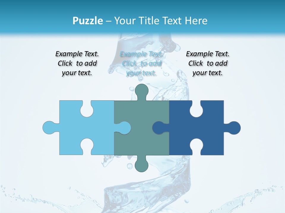 Transparent Water Splashing PowerPoint Template