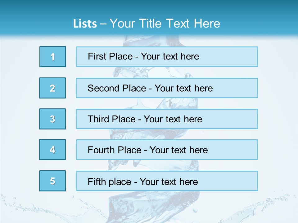 Transparent Water Splashing PowerPoint Template