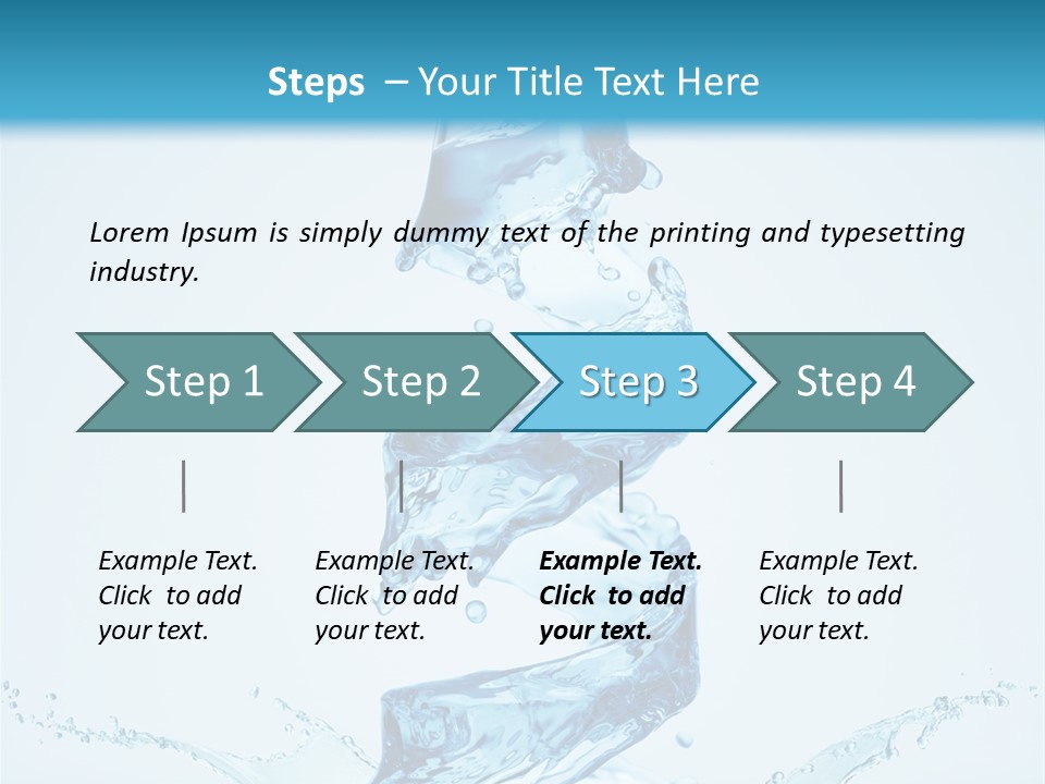 Transparent Water Splashing PowerPoint Template