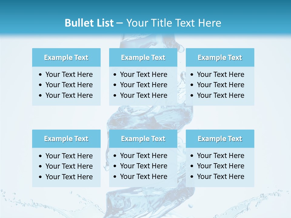 Transparent Water Splashing PowerPoint Template