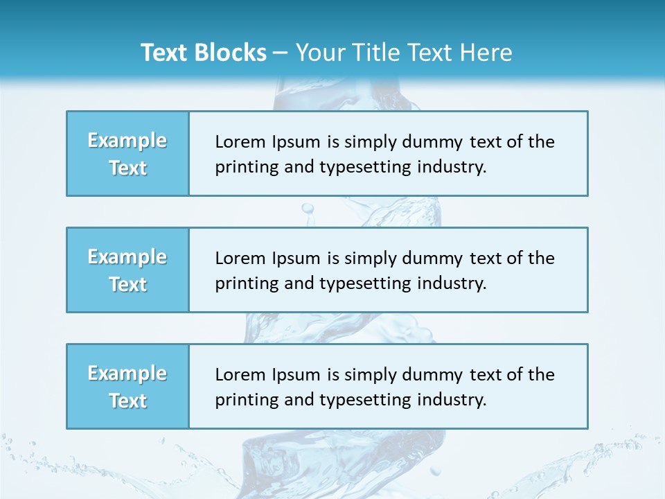 Transparent Water Splashing PowerPoint Template