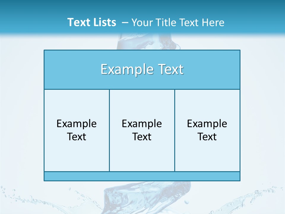 Transparent Water Splashing PowerPoint Template