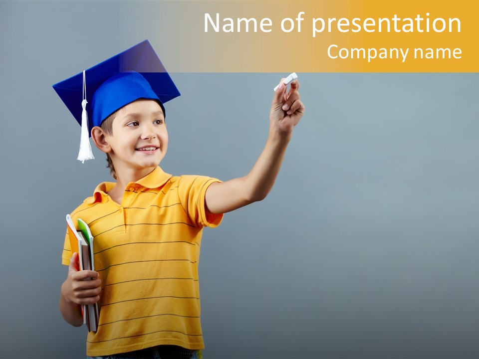 Portrait Childhood Beginner PowerPoint Template