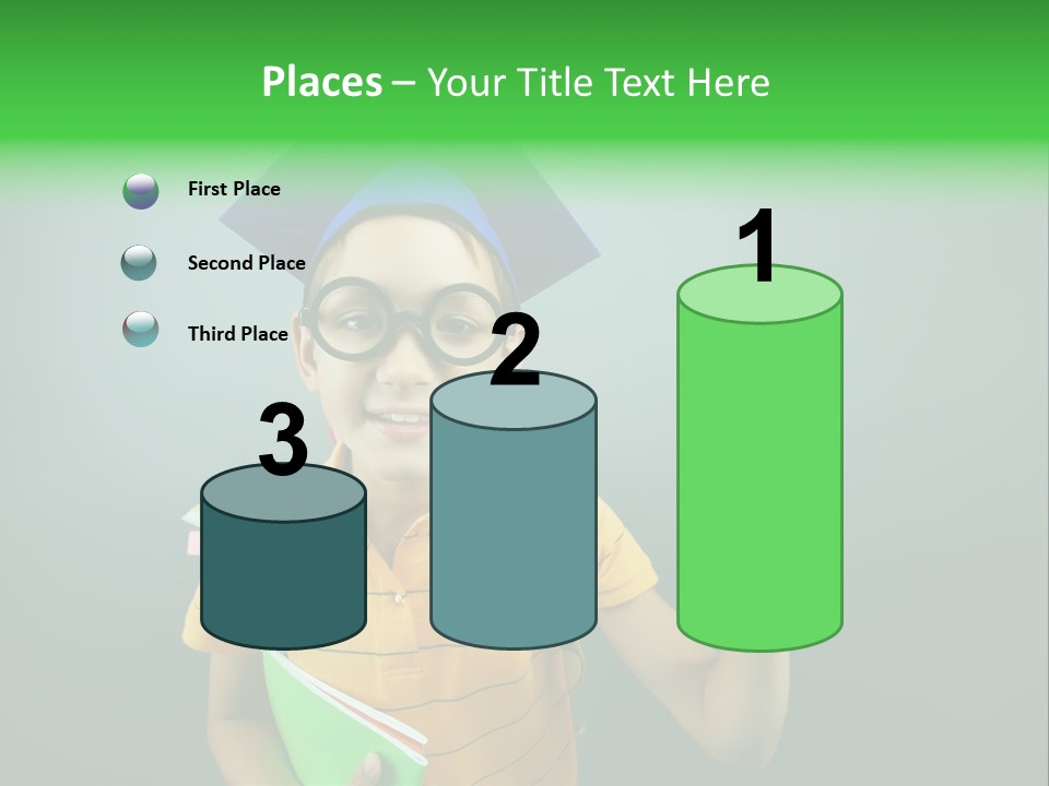 Graduation Smiling Lad PowerPoint Template