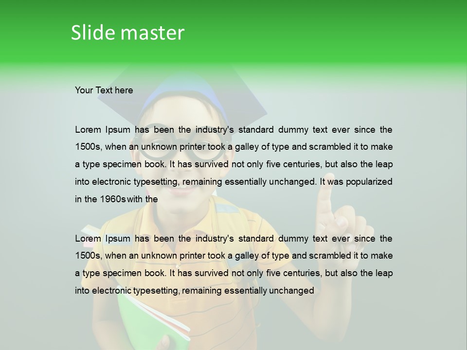 Graduation Smiling Lad PowerPoint Template