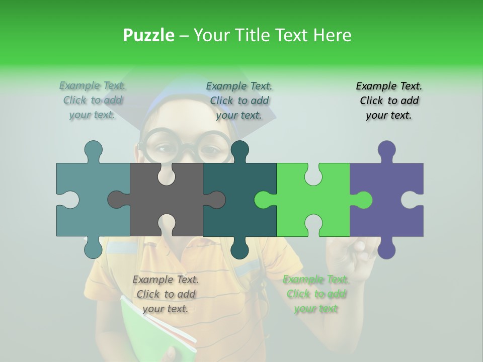 Graduation Smiling Lad PowerPoint Template