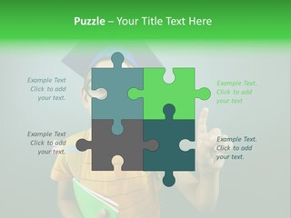 Graduation Smiling Lad PowerPoint Template