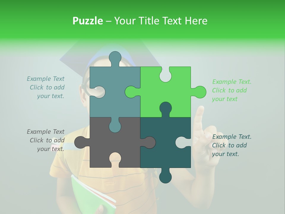 Graduation Smiling Lad PowerPoint Template