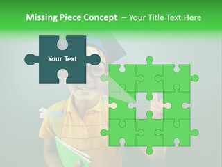 Graduation Smiling Lad PowerPoint Template