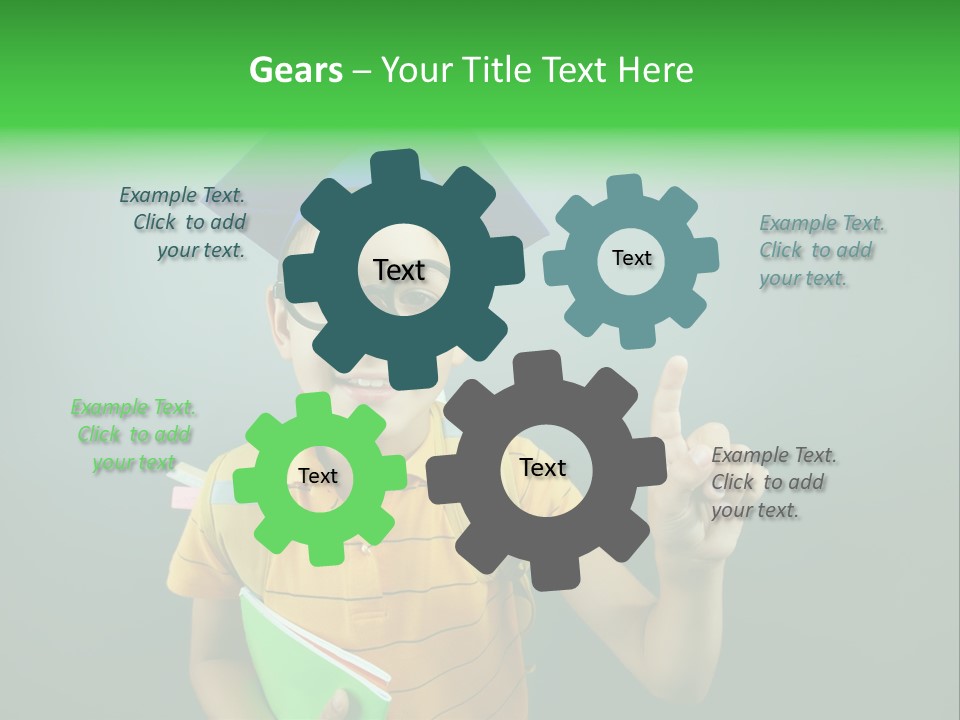 Graduation Smiling Lad PowerPoint Template