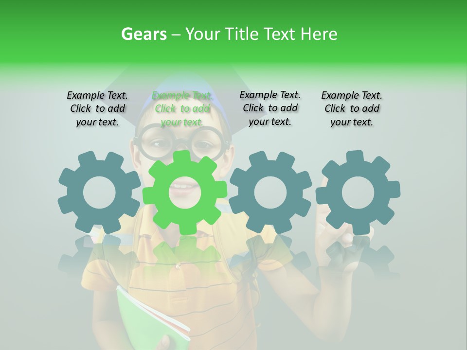 Graduation Smiling Lad PowerPoint Template