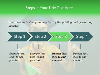 Graduation Smiling Lad PowerPoint Template