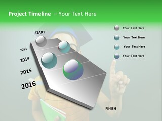 Graduation Smiling Lad PowerPoint Template