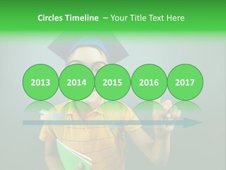 Graduation Smiling Lad PowerPoint Template