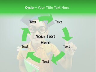 Graduation Smiling Lad PowerPoint Template