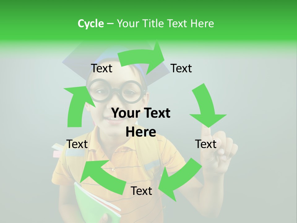 Graduation Smiling Lad PowerPoint Template