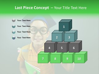 Graduation Smiling Lad PowerPoint Template