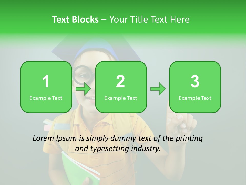 Graduation Smiling Lad PowerPoint Template