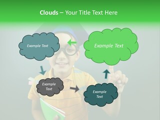 Graduation Smiling Lad PowerPoint Template