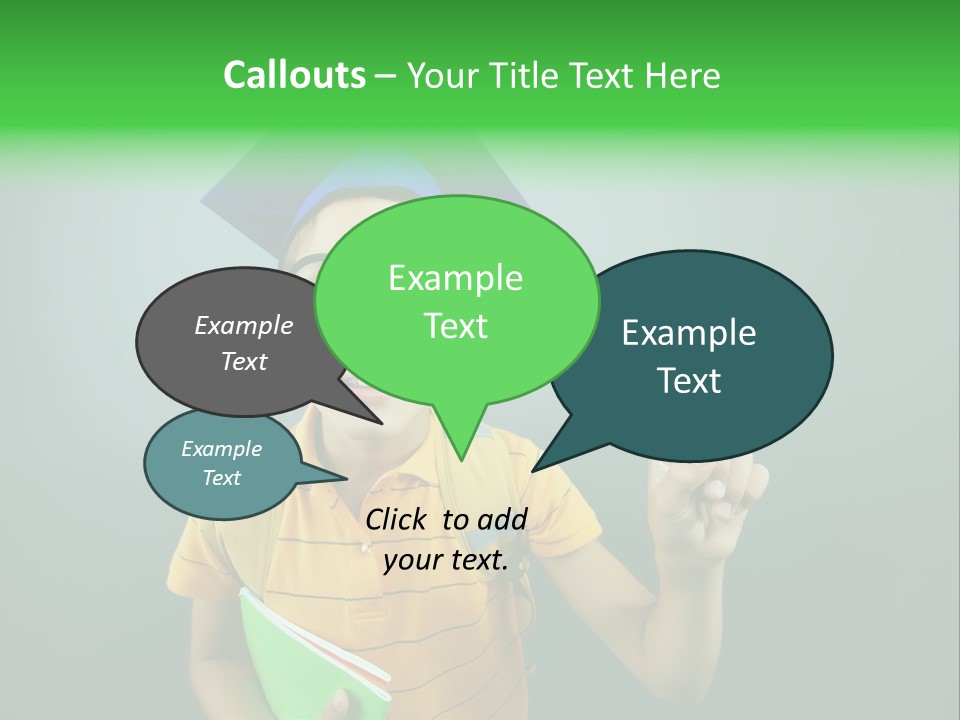 Graduation Smiling Lad PowerPoint Template