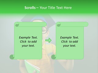 Graduation Smiling Lad PowerPoint Template