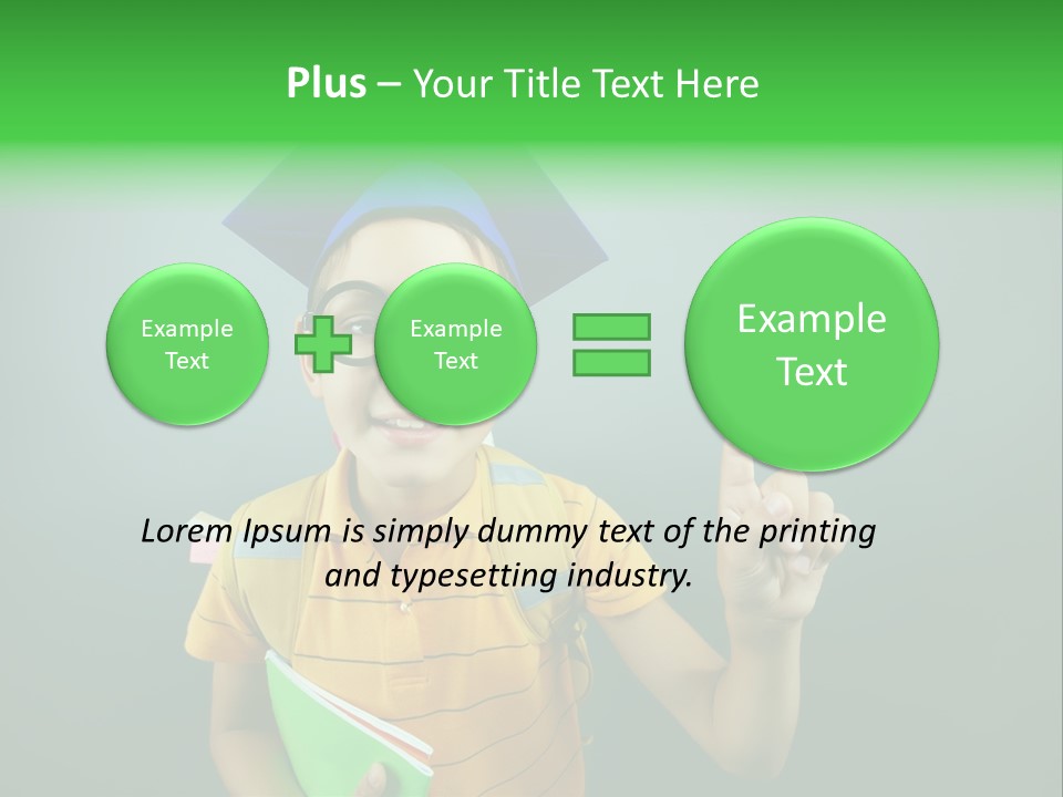 Graduation Smiling Lad PowerPoint Template