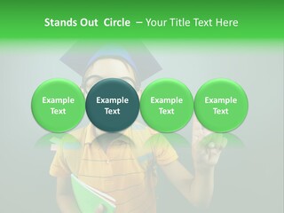 Graduation Smiling Lad PowerPoint Template