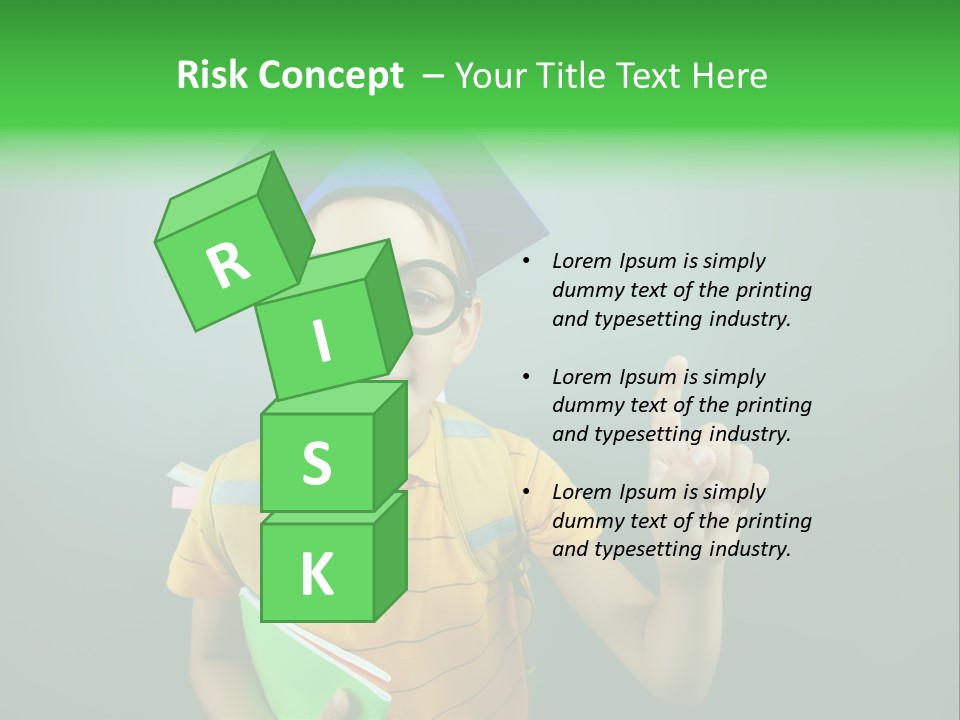 Graduation Smiling Lad PowerPoint Template