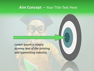 Graduation Smiling Lad PowerPoint Template