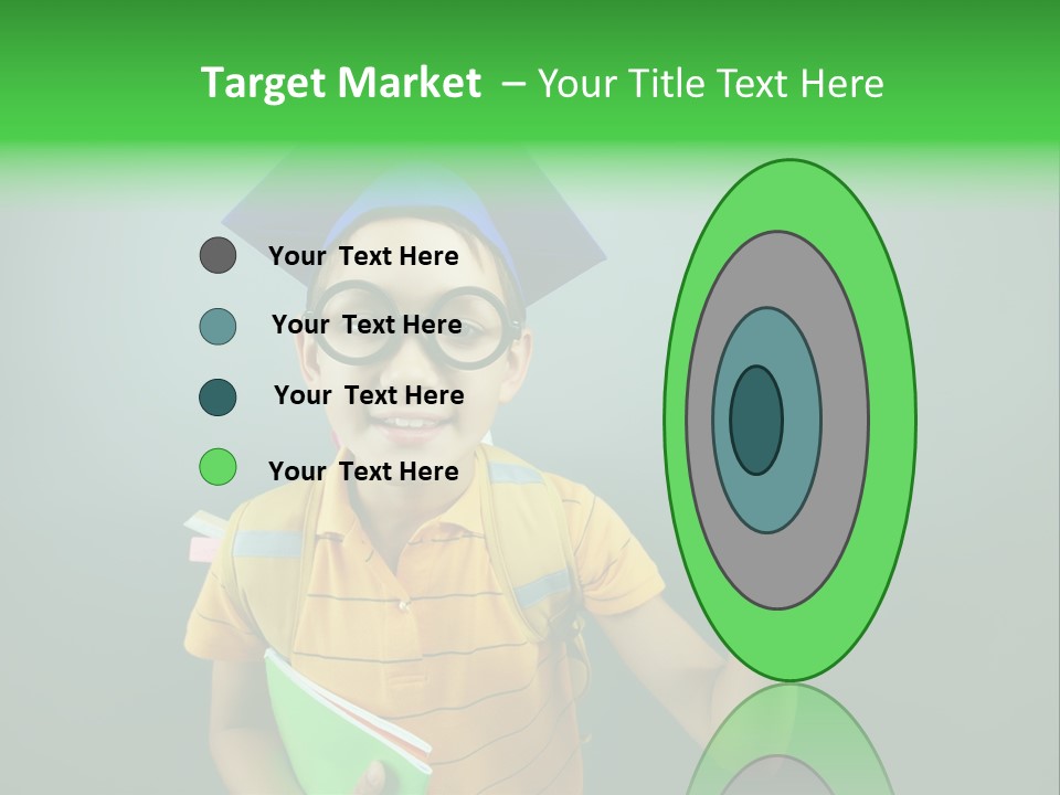 Graduation Smiling Lad PowerPoint Template