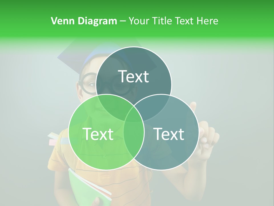 Graduation Smiling Lad PowerPoint Template