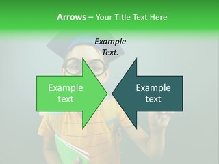 Graduation Smiling Lad PowerPoint Template