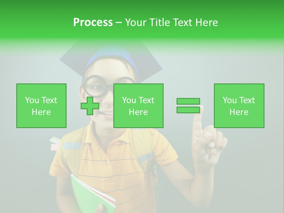 Graduation Smiling Lad PowerPoint Template