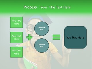 Graduation Smiling Lad PowerPoint Template