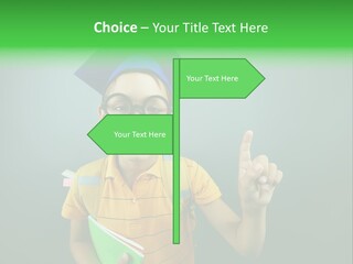 Graduation Smiling Lad PowerPoint Template