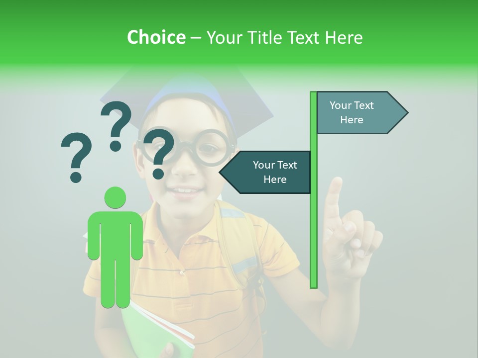 Graduation Smiling Lad PowerPoint Template