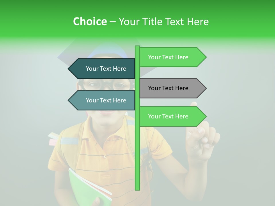Graduation Smiling Lad PowerPoint Template
