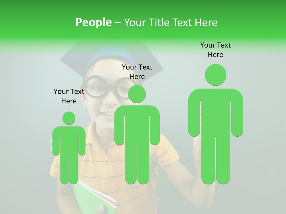 Graduation Smiling Lad PowerPoint Template