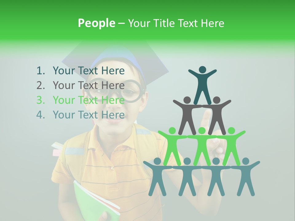 Graduation Smiling Lad PowerPoint Template