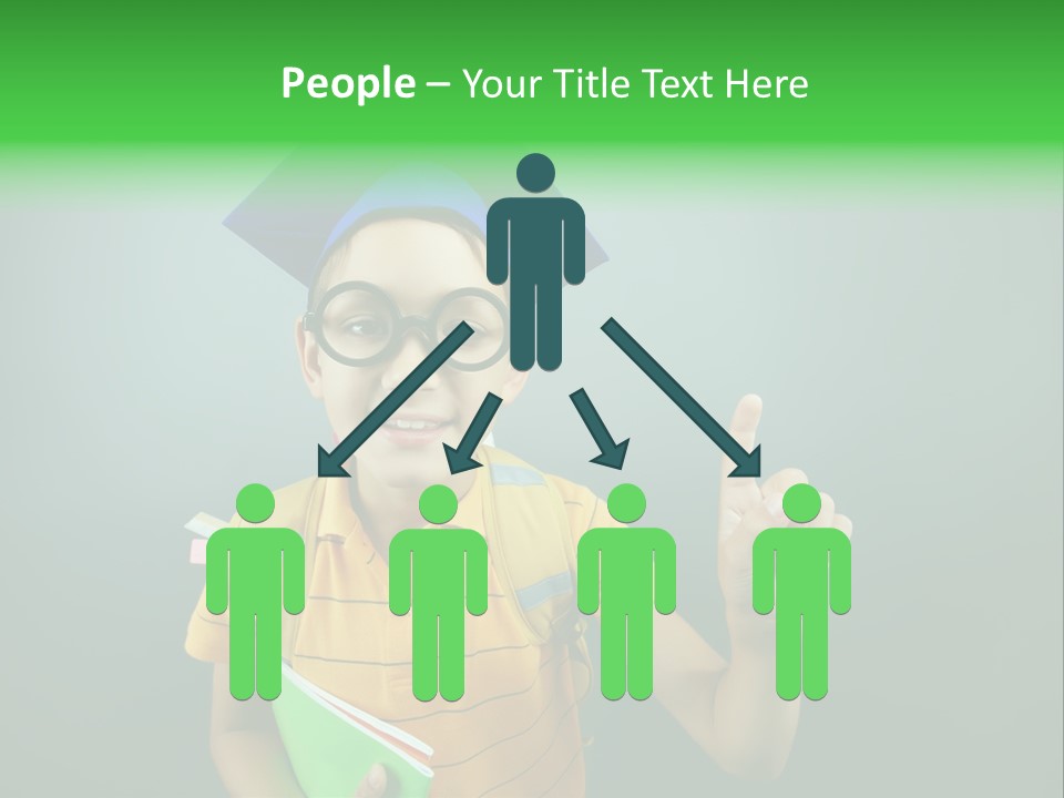 Graduation Smiling Lad PowerPoint Template