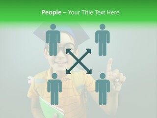Graduation Smiling Lad PowerPoint Template