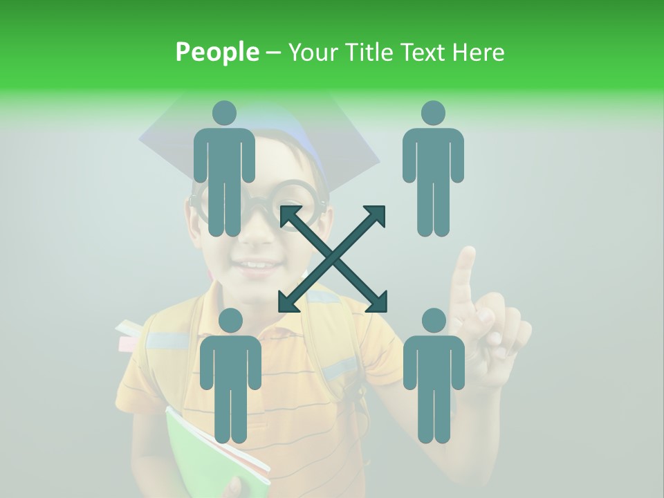 Graduation Smiling Lad PowerPoint Template